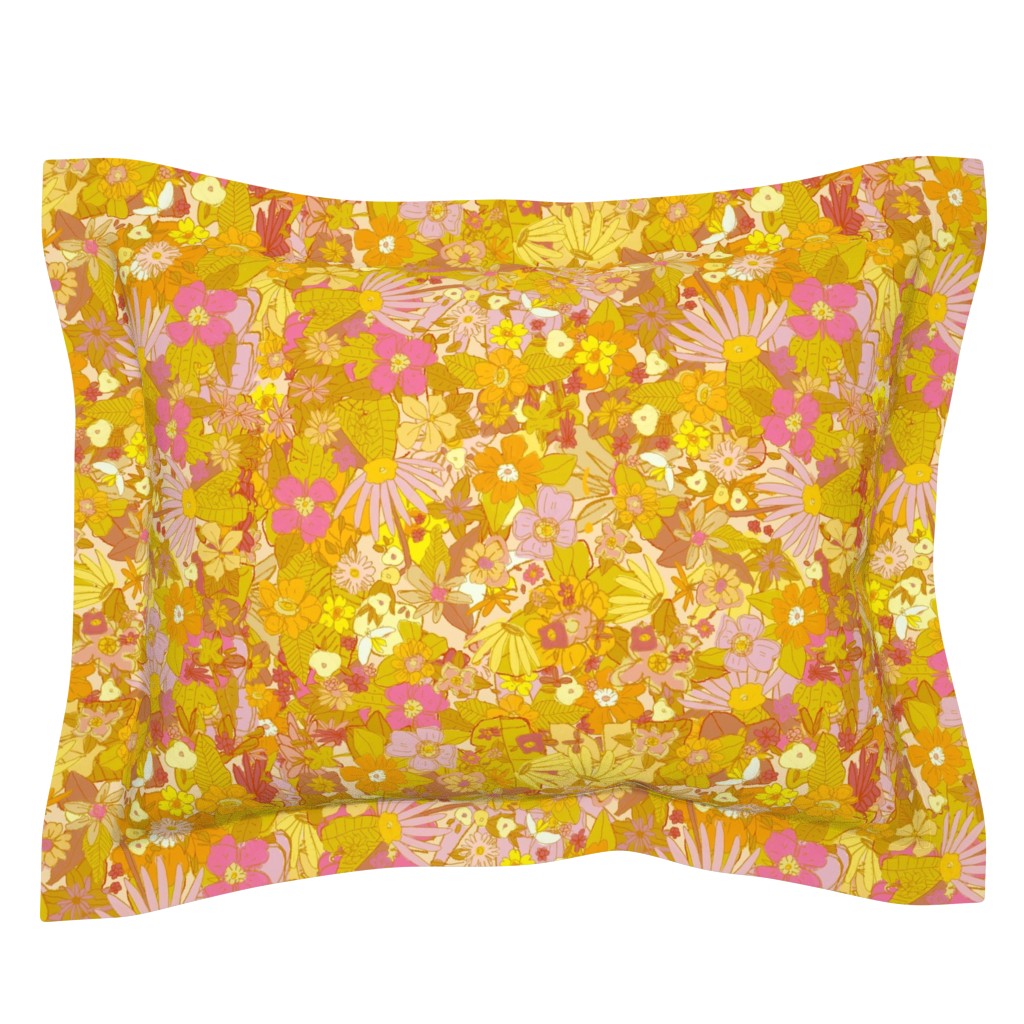 Sunflower and Marigold Shams