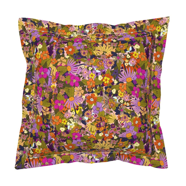 Rose and Marigold Pillow Sham