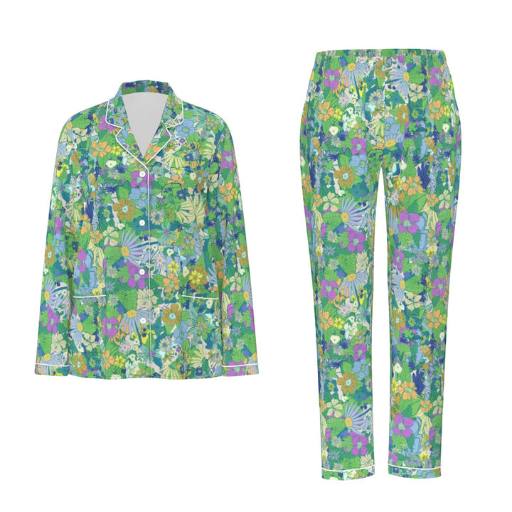 Emerald & Marigold Silky Pajama Set
