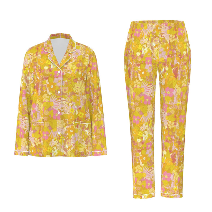 Sunflower & Marigold Silky Pajama Set