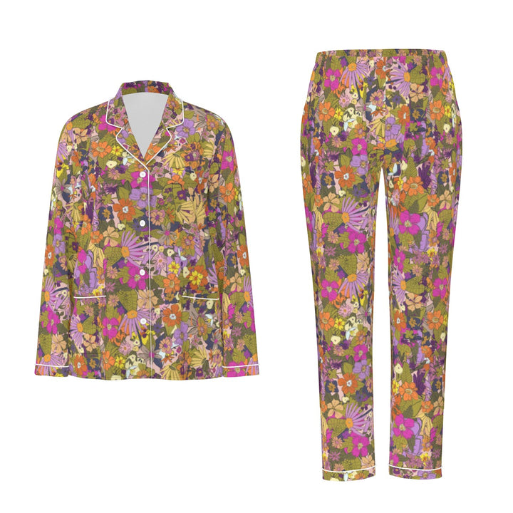 Rose & Marigold Silky Pajama Set