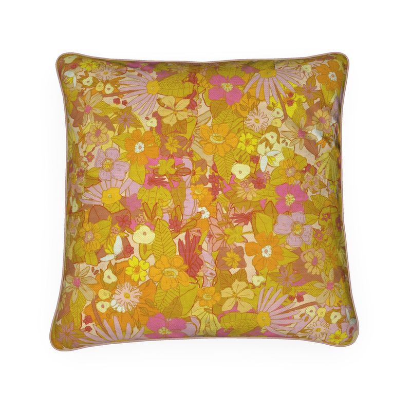 Sunflower & Marigold Pillow