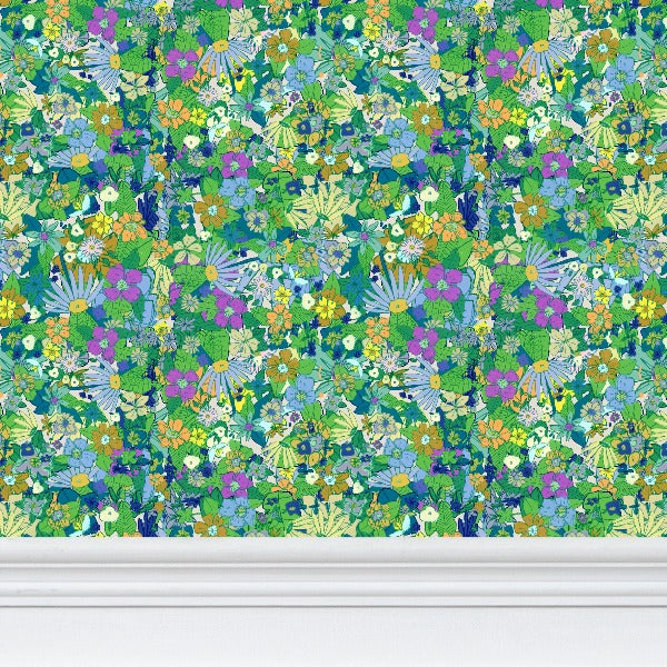 Emerald and Marigold Wallpaper