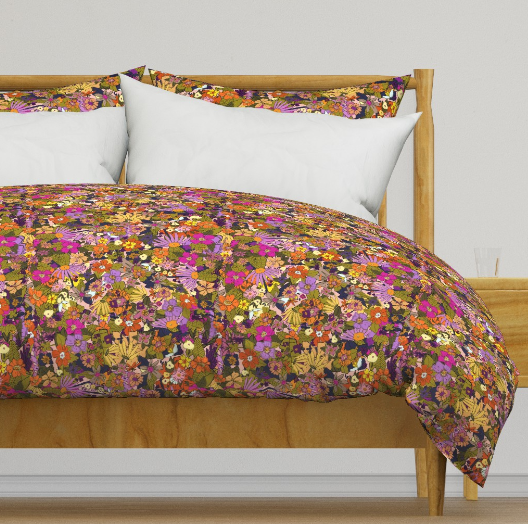 Rose and Marigold Duvet Cover
