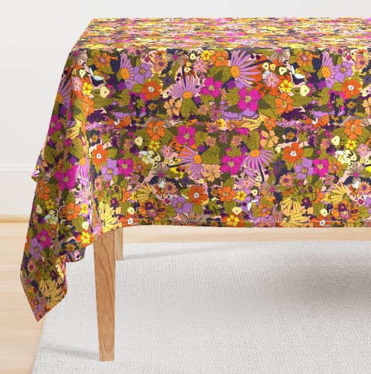 Rose and Marigold Tablecloth