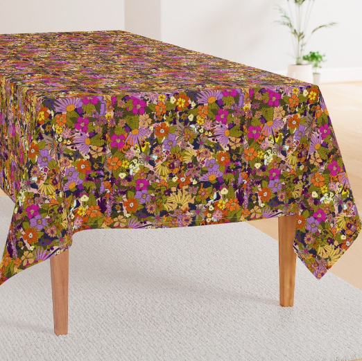 Rose and Marigold Tablecloth