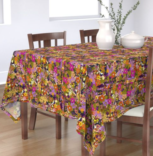 Rose and Marigold Tablecloth