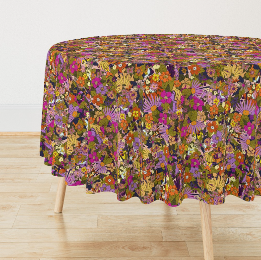 Rose and Marigold Tablecloth