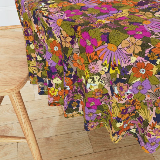 Rose and Marigold Tablecloth