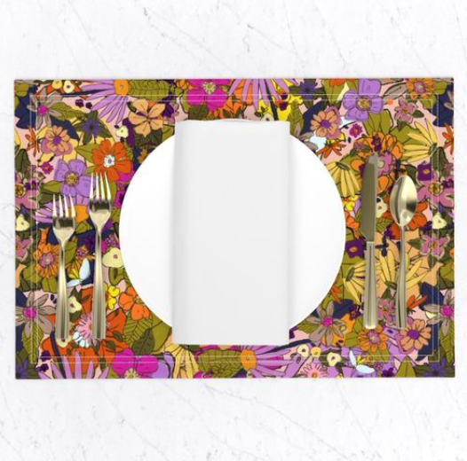 Rose and Marigold Placemats