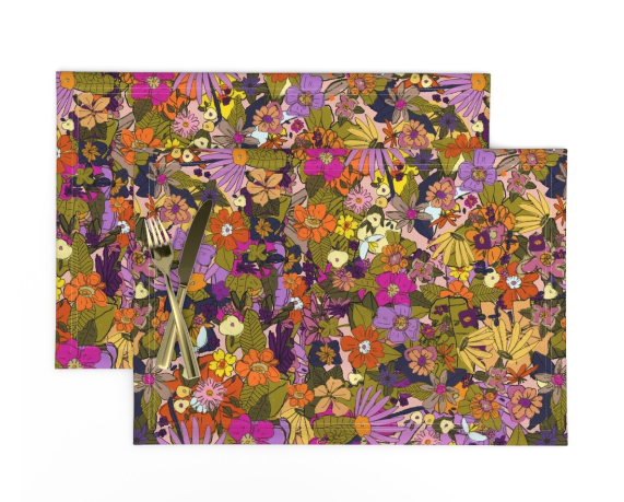 Rose and Marigold Placemats