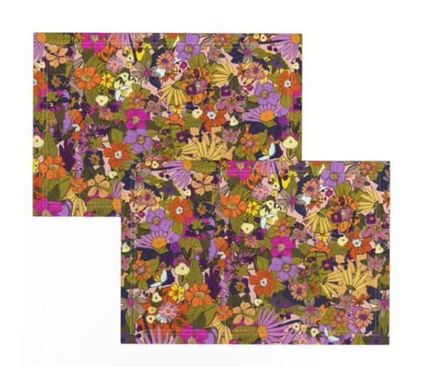 Rose and Marigold Placemats