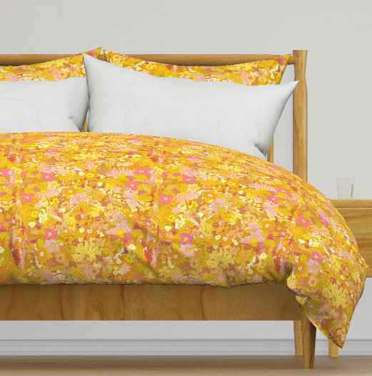 Sunflower and Marigold Duvet Cover