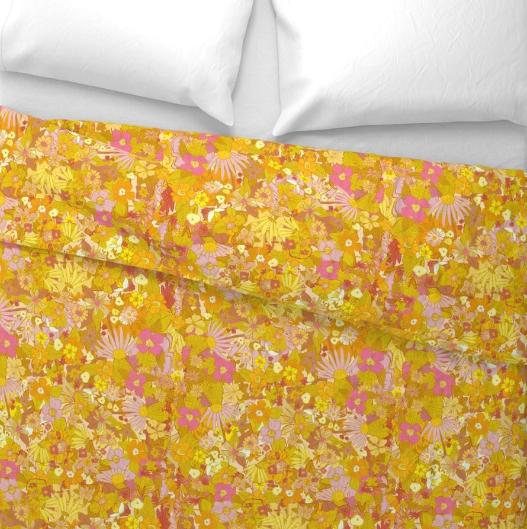 Sunflower and Marigold Duvet Cover