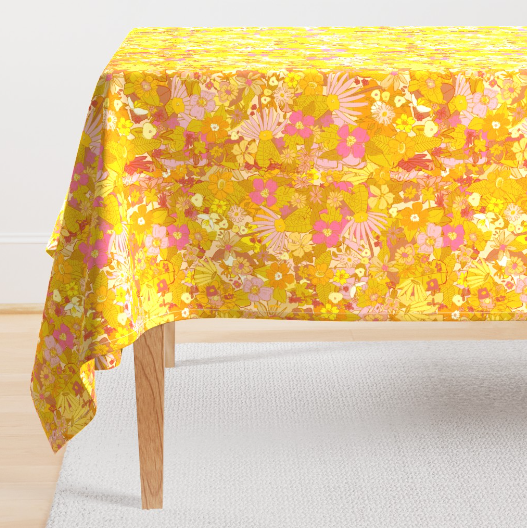 Sunflower and Marigold Tablecloth