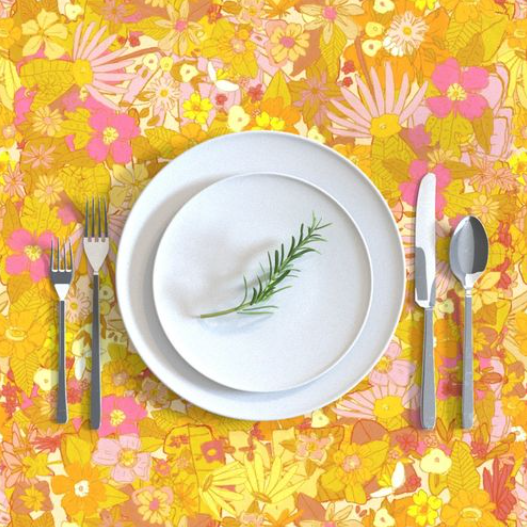 Sunflower and Marigold Tablecloth