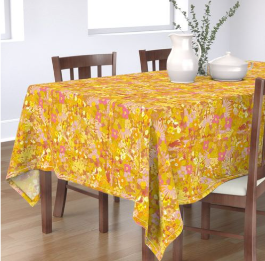 Sunflower and Marigold Tablecloth