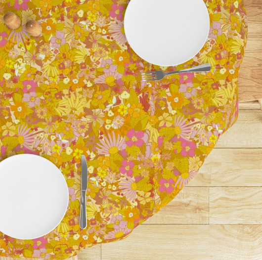 Sunflower and Marigold Tablecloth