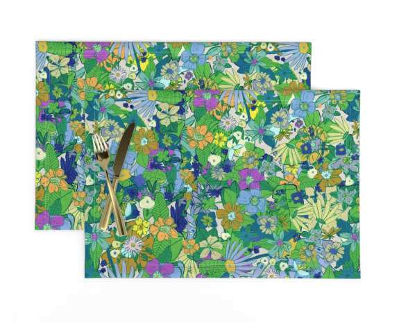 Emerald and Marigold Placemats