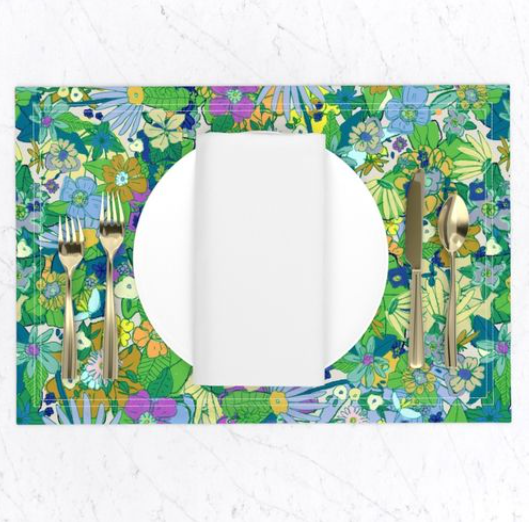 Emerald and Marigold Placemats