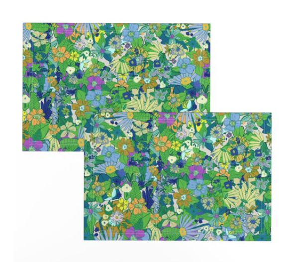 Emerald and Marigold Placemats