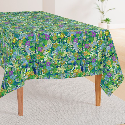 Emerald and Marigold Tablecloth