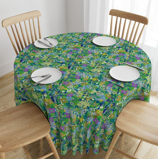 Emerald and Marigold Tablecloth
