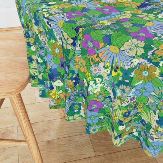 Emerald and Marigold Tablecloth