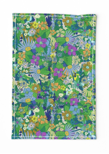 Emerald and Marigold Tea Towel