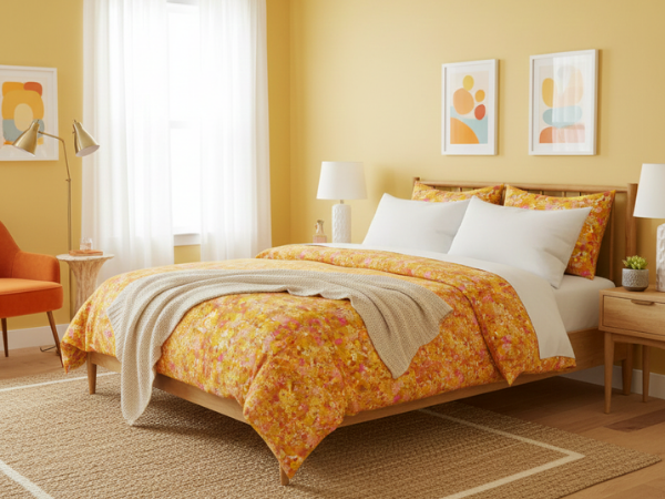 Sunflower and Marigold Duvet Cover