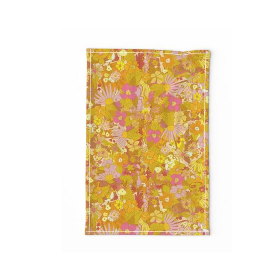 Sunflower and MarigoldTea Towel