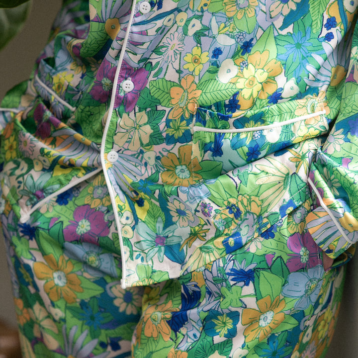 Emerald & Marigold Silky Pajama Set