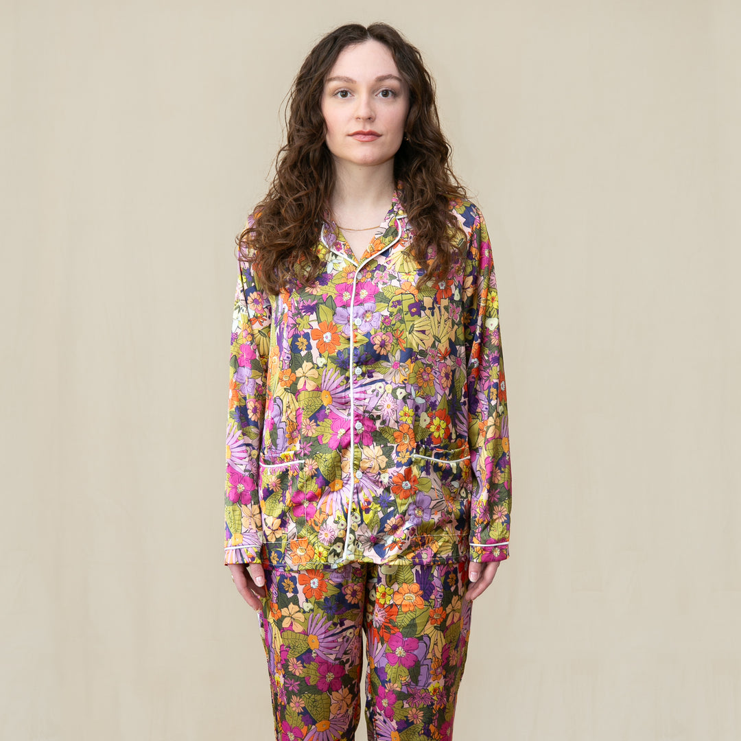Rose & Marigold Silky Pajama Set