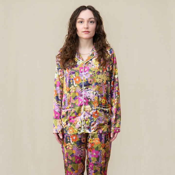 Rose & Marigold Silky Pajama Set