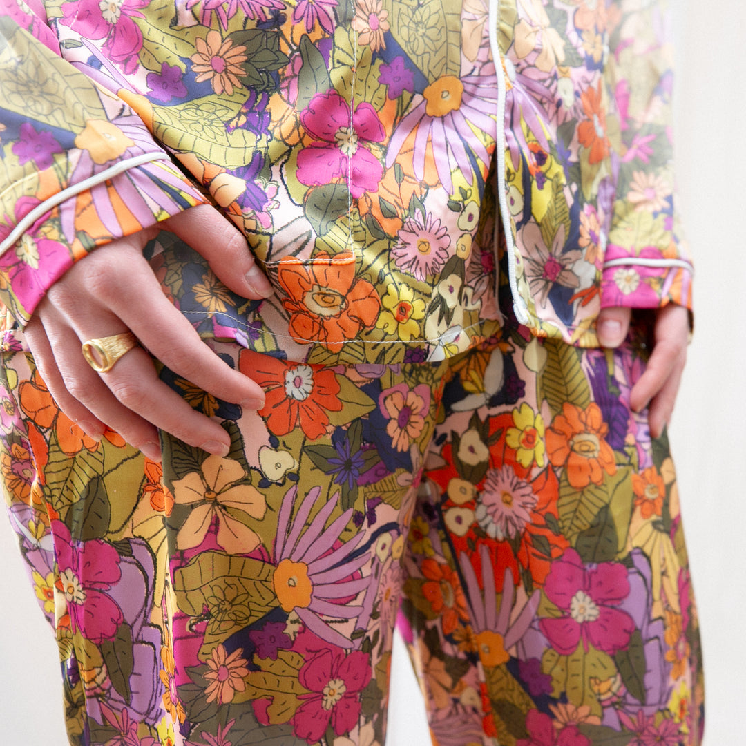 Rose & Marigold Silky Pajama Set