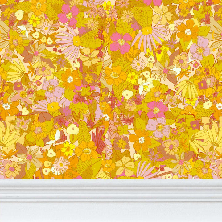 Sunflower & Marigold Wallpaper