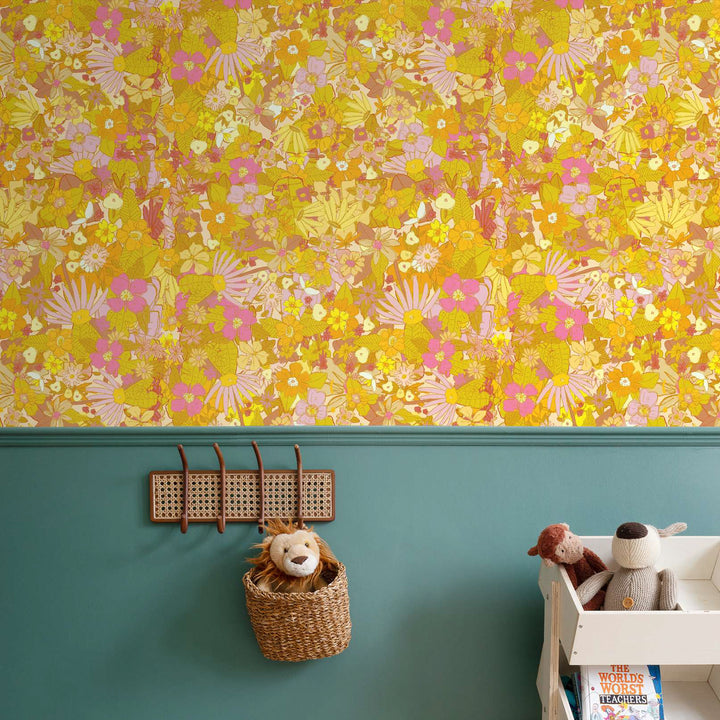 Sunflower & Marigold Wallpaper