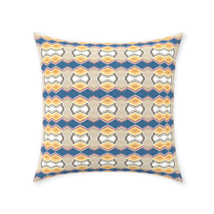 Sumatra Pillow, yellow and blue preppy modern pillow by bunglo.
